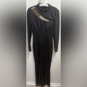 ✨ Ava Presley Black Beaded Jumpsuit ✨